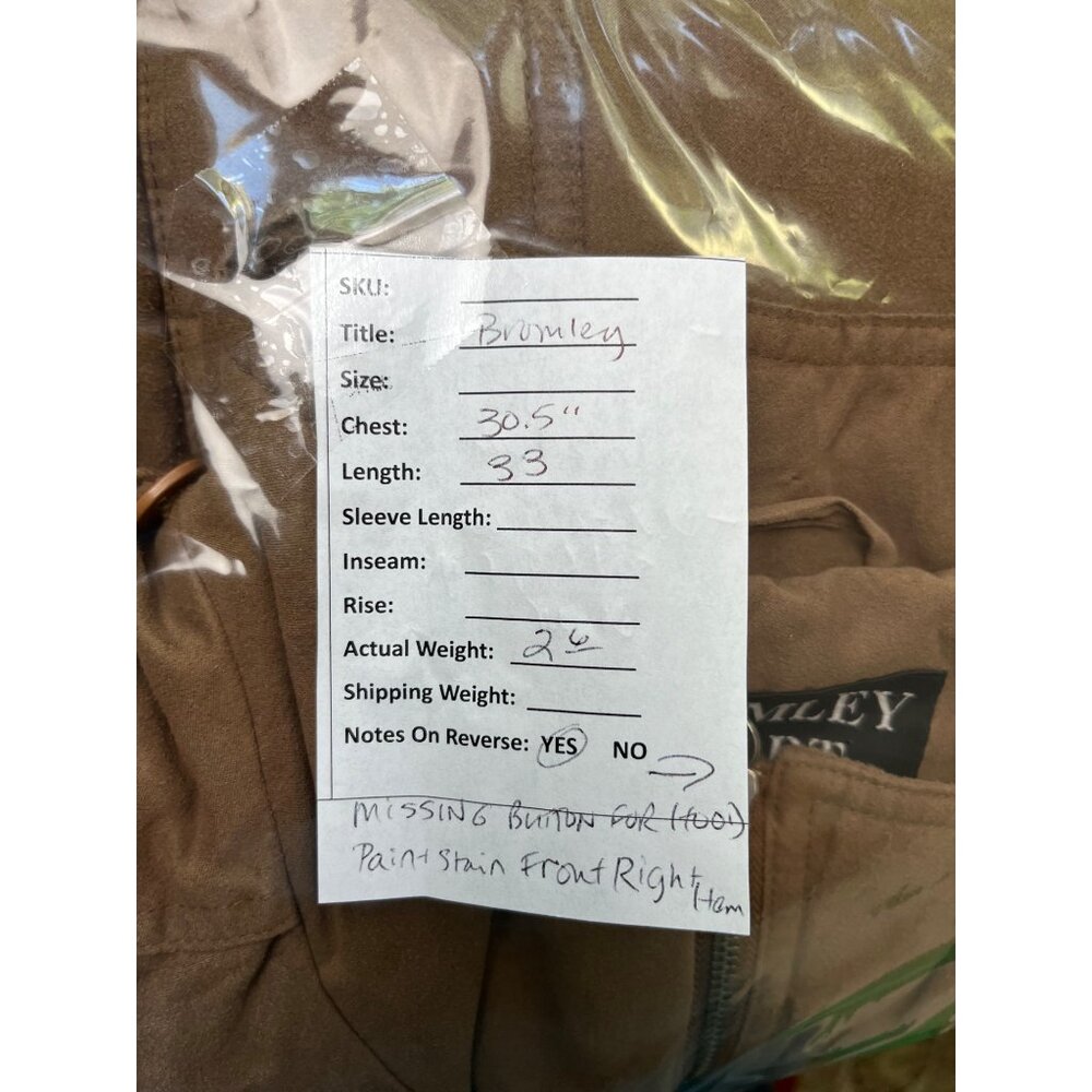 Bromley Womens Brown Moleskin Parka Coat Genuine Racoon Fur Hood Size 3X - Picture 16 of 16